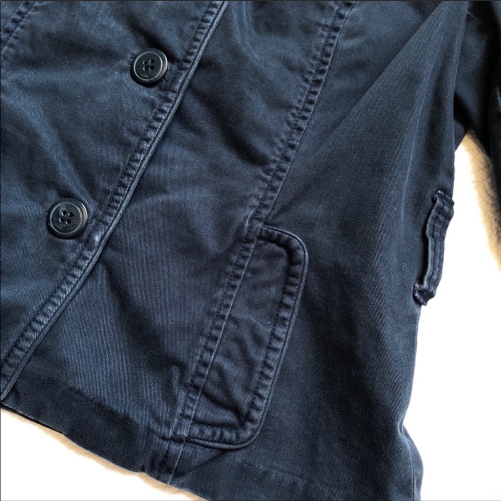 American Eagle Outfitters Navy Blue Utility Jacket Adjustable Collar Coa… - Picture 7 of 12